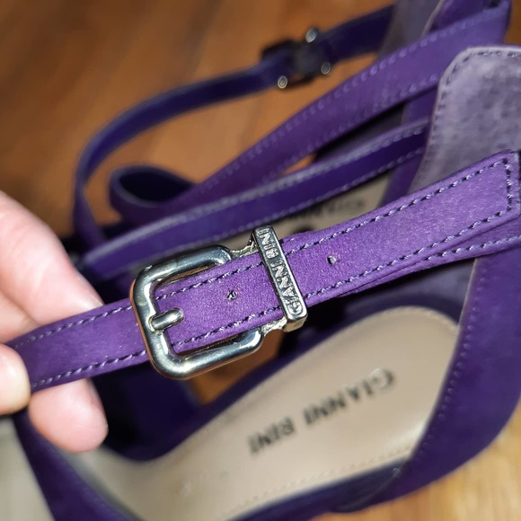 Gianni Bini Purple Strappy Ankle Dress Sandals - Picture 2 of 9